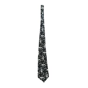 Skeletons Dancing Spooky Fun Halloween Men’s Tie Dimoda Handmade Black & White